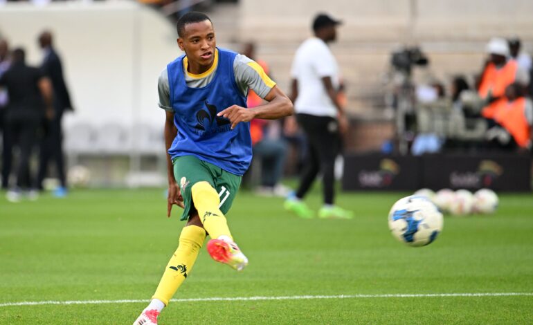 Relebohile Mofokeng at Bafana training