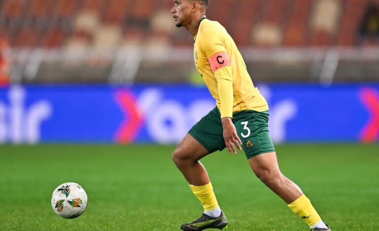 Fawaaz Basadien captaining Bafana