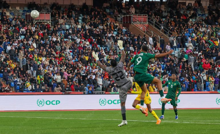 Lyle Foster against Zimbabwe in the AFCON