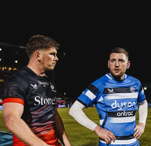 Owen Farrell and Finn Russell