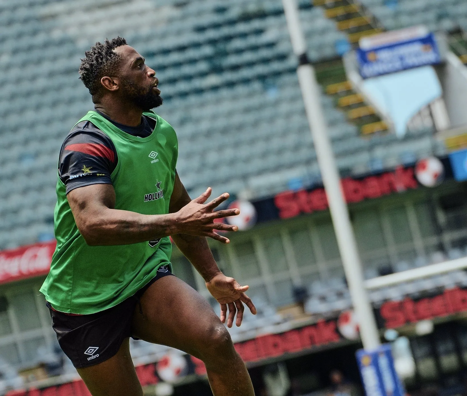 Siya Kolisi at Sharks' training ahead of Saracens