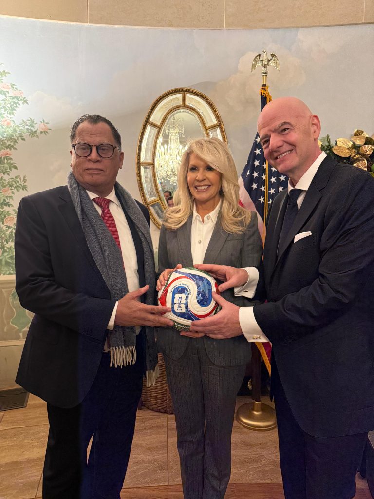 SAFA President Gets Top Job At FIFA 1 Danny Jordaan with Gianni Infantino in the 2026 World Cup draw