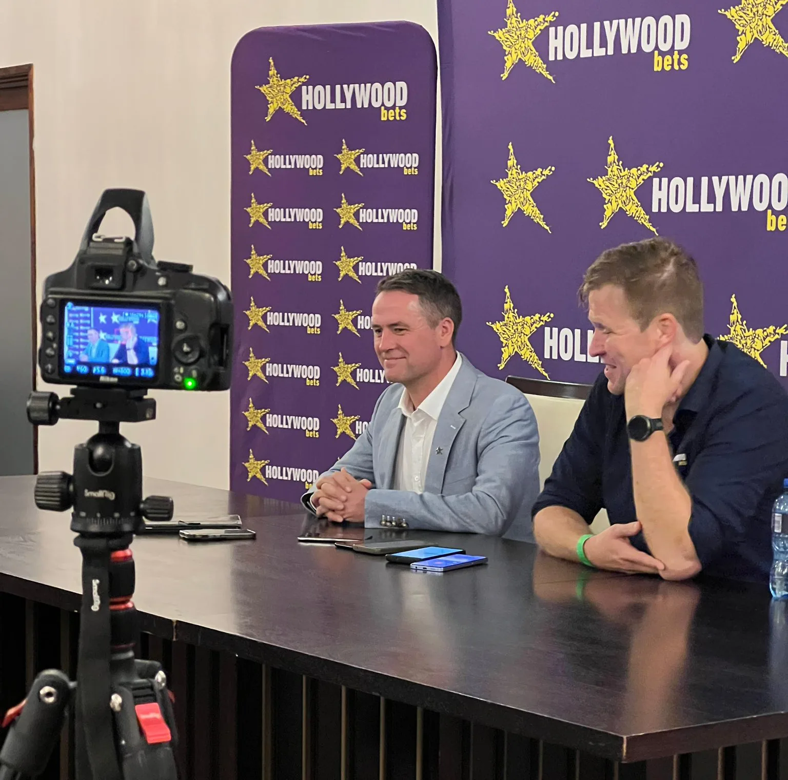 Michael Owen alongside Devin Heffer