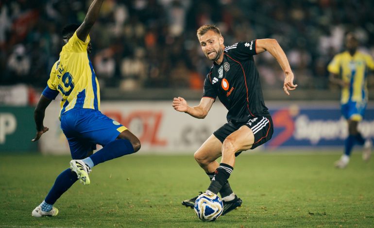 Other Big Teams Out, Says Ouaddou After Pirates Exit In Nedbank 2 Andre de Jong against Casric Stars one