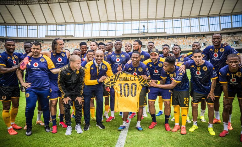 Mdu Shabalala with 100 shirt