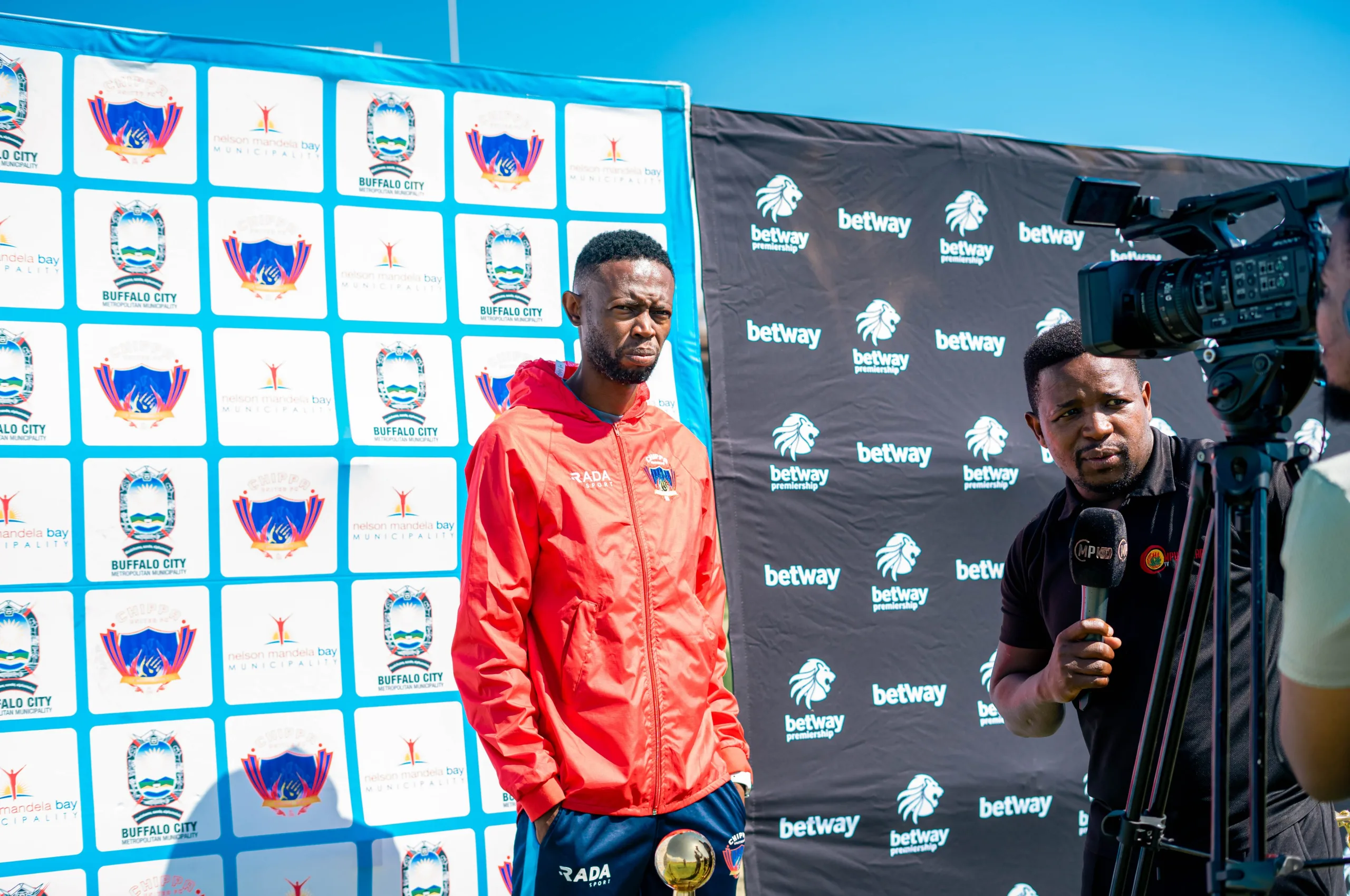 Vusi Vilakazi briefing the media with Chippa scaled jpeg
