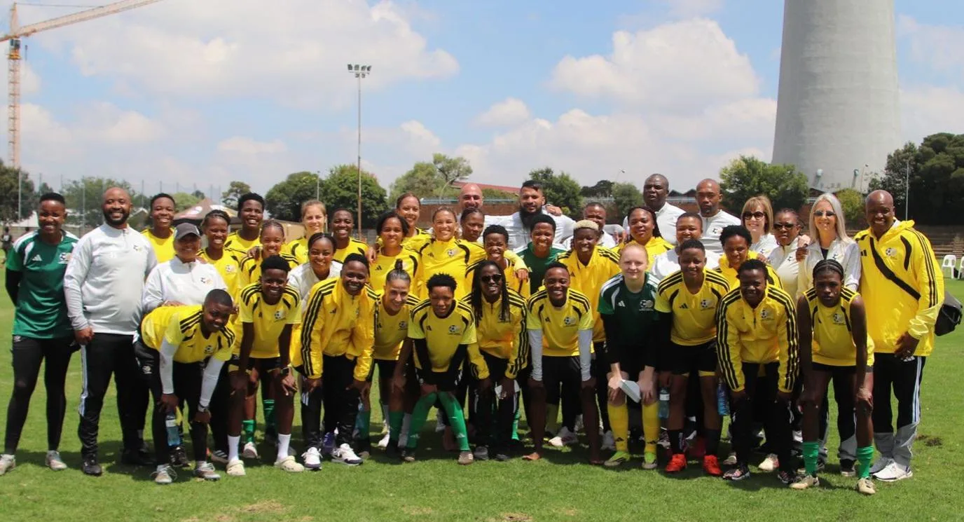 Banyana with Adidas training kit