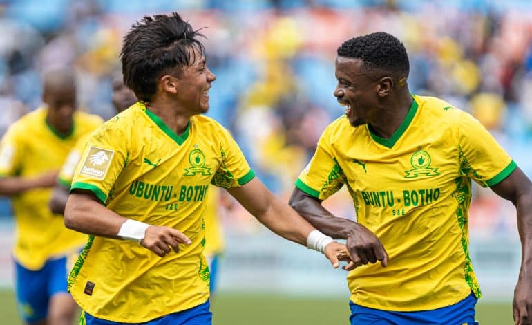 Marcelo Allende celebrate against Sekhukhune United