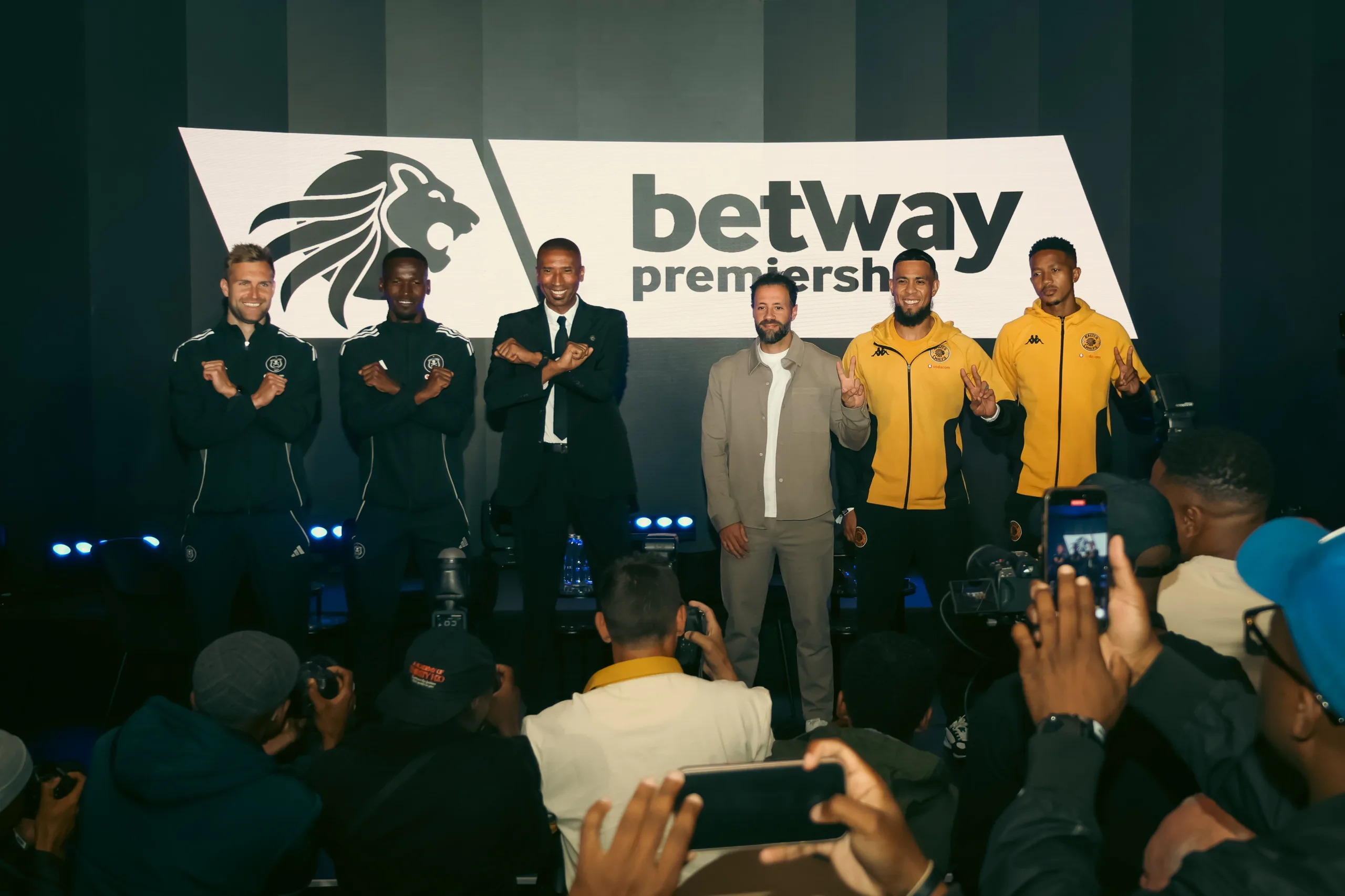 Andre de Jong, Thapelo Xoki during the Derby press conference