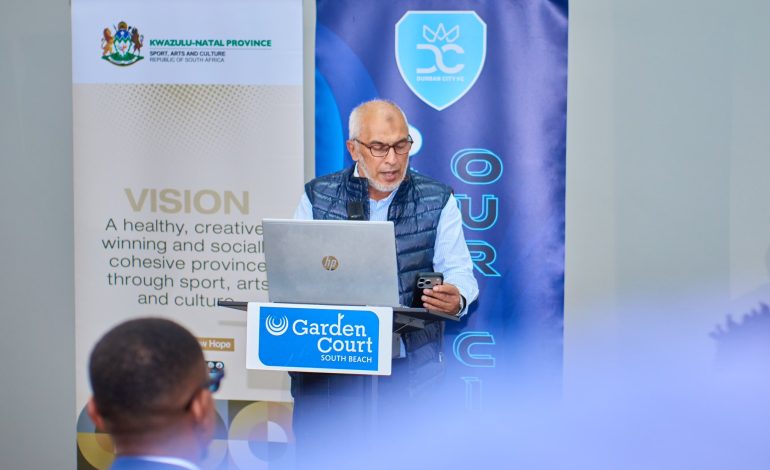 "Chatsworth Is A Fortress": Kadodia Drops Emotional Message To Durban City Fans After Historic Season 1 Farook Kadodia briefing the players