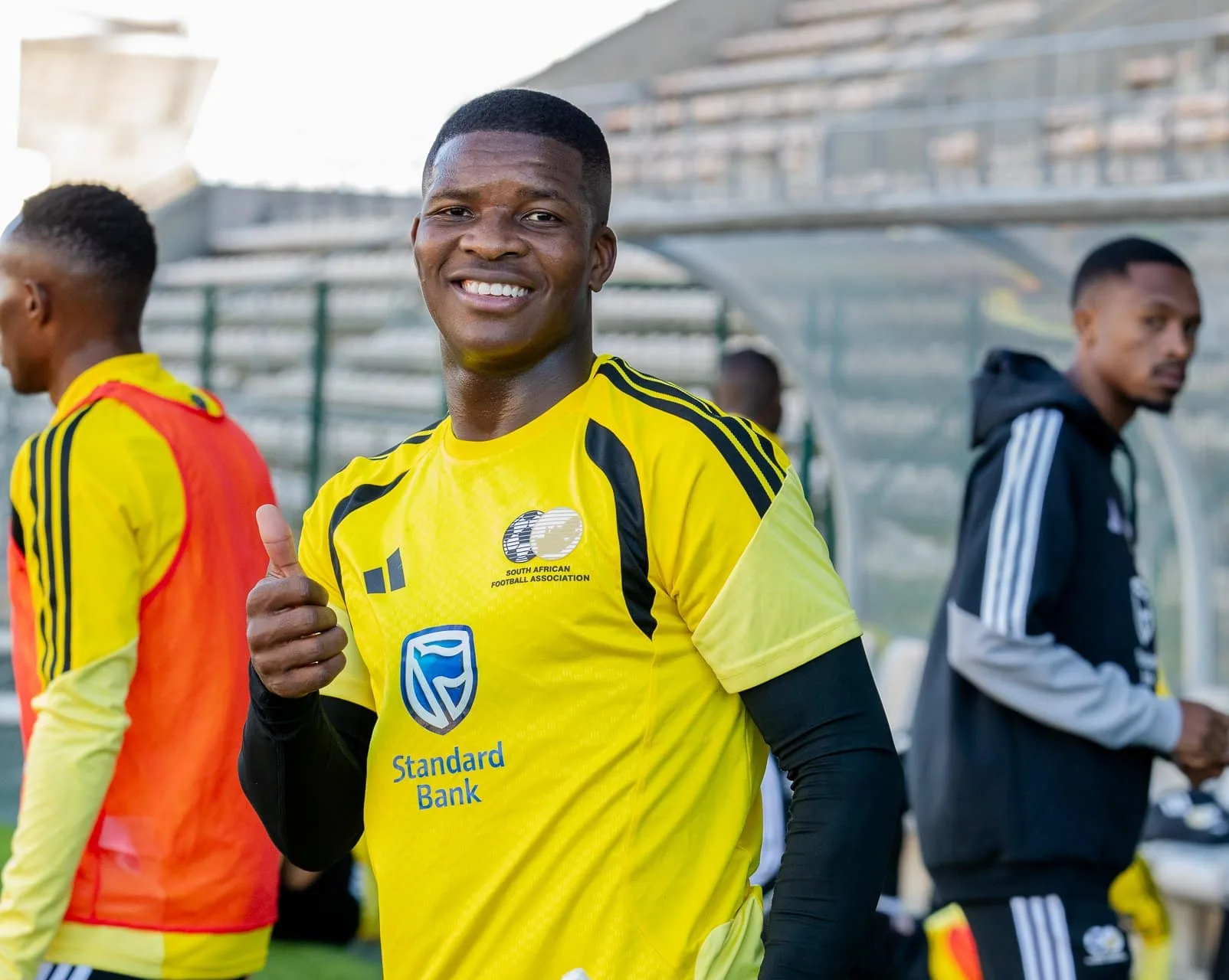 Mbekezeli Mbokazi at Bafana Bafana training ahead of Panama