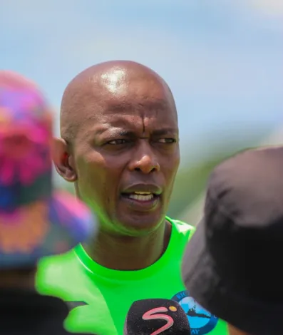 Papi Zothwane talking to the media