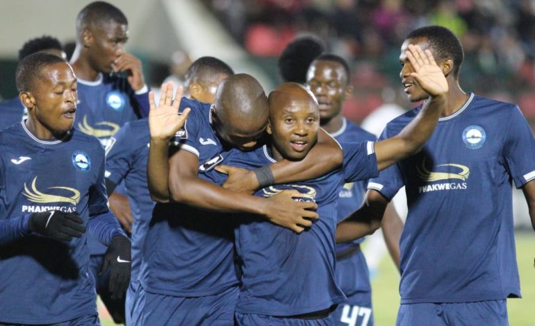 Sanele Barns celebrate against Stellenbosch