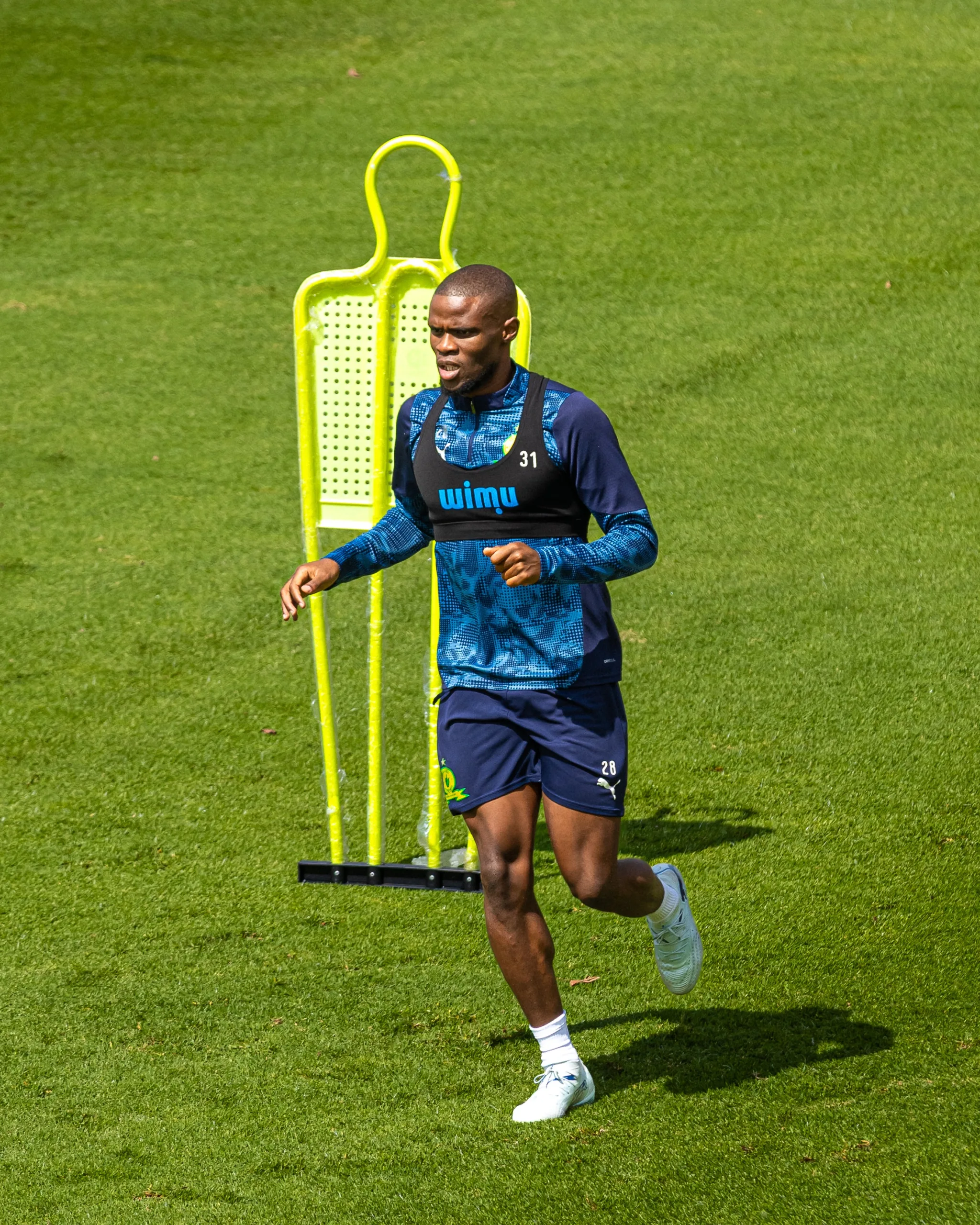 Zuko Mdunyelwa at Sundowns training