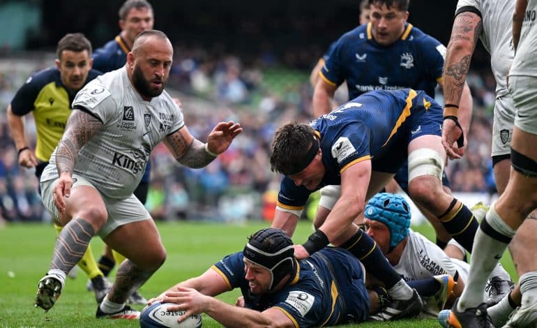 Caelan Doris in Leinster action