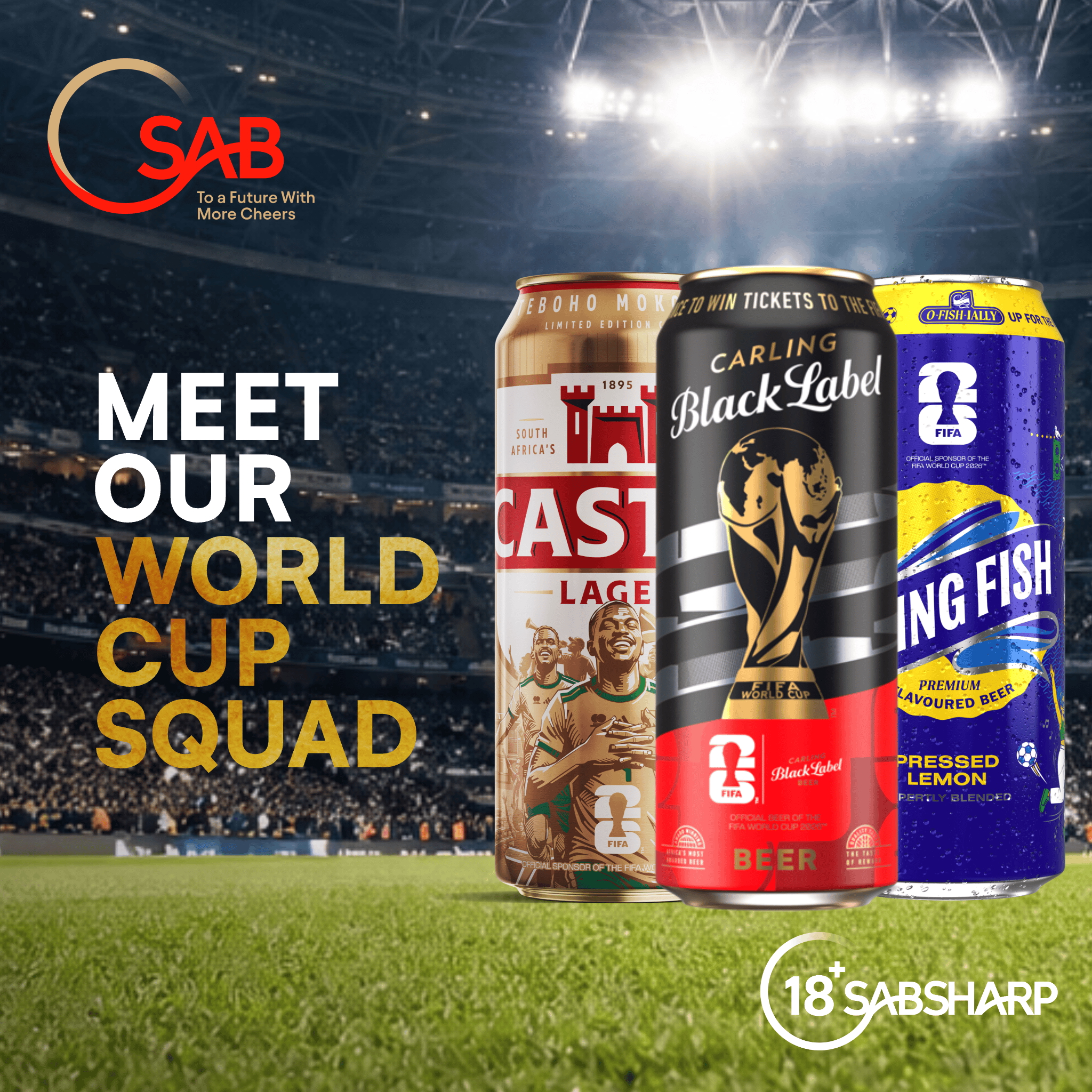 FIFA World Cup: SAB Brands Castle Lager and Carling Black Label Back Bafana Bafana