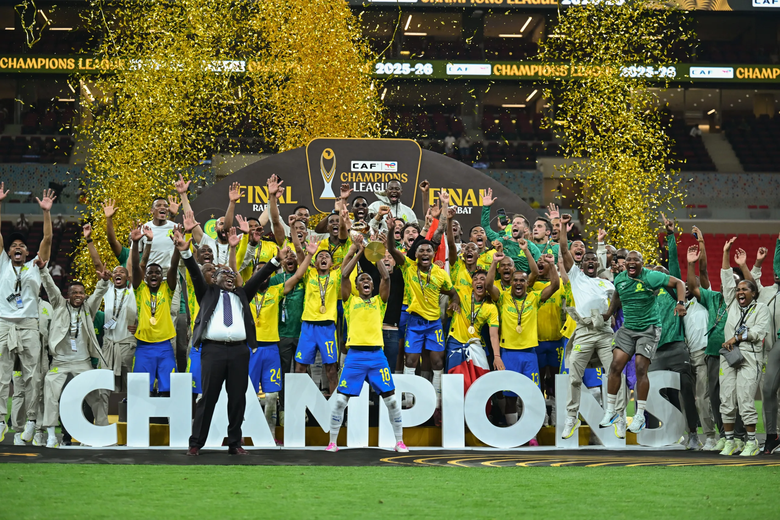 Mamelodi Sundowns lift the Champions League trophy