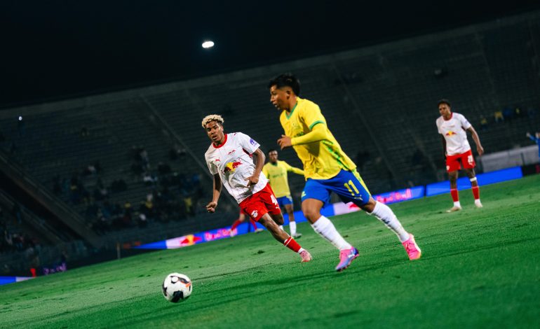 Out of This World! Club Champions Sundowns Stun Bundesliga Giants RB Leipzig In Pretoria 2 Marcelo Allende against RB Leipzig