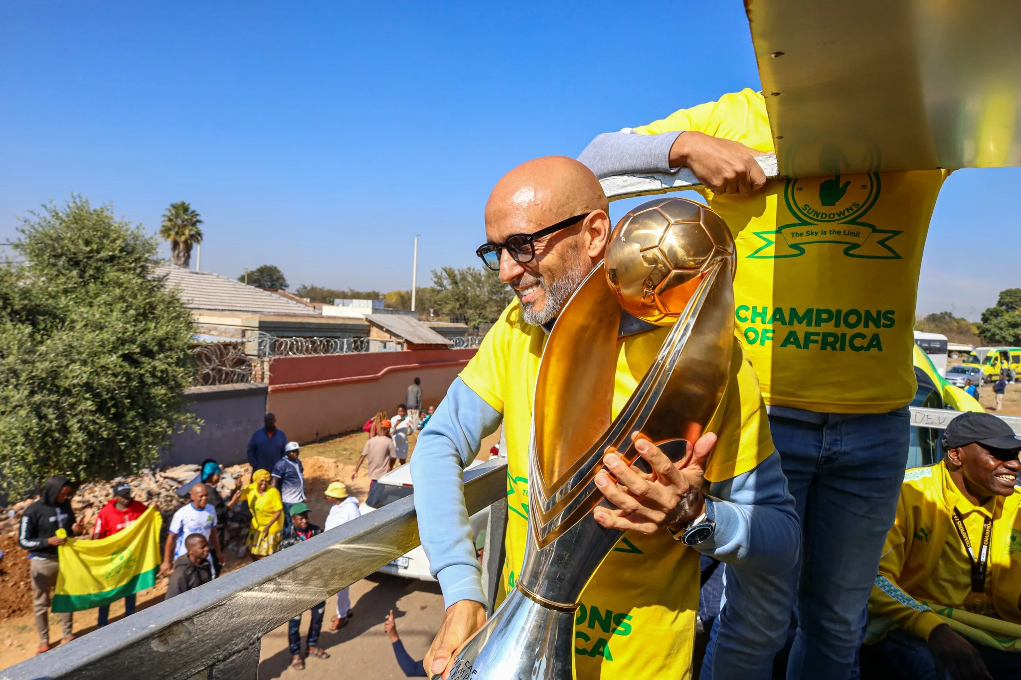 Miguel Cardoso during the Champions League trophy parade