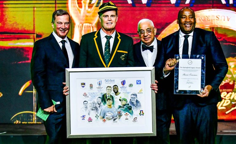 Erasmus Receives South Africa's Highest National Honour For World Cup Legacy 2 Rassie Erasmus with Order of Ikhamanga