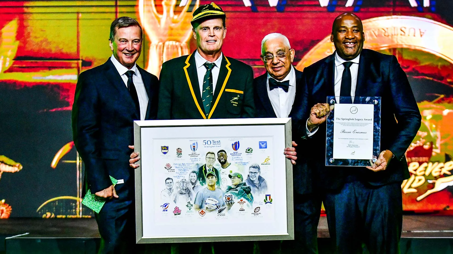 Rassie Erasmus with Order of Ikhamanga