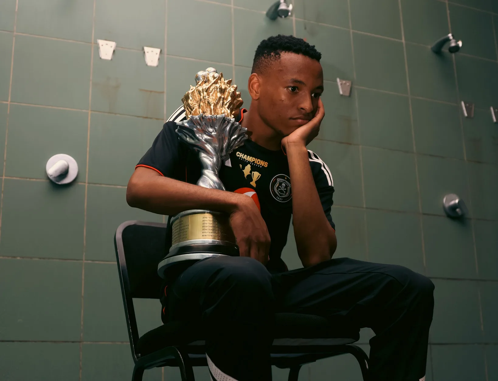 Khoza Reflects On Pirates' Historic 2025/26 Treble Season 3 Relebohile Mofokeng holding the league title