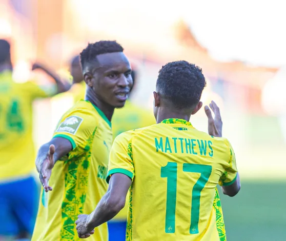 Themba Zwane and Tashreeq Matthews against Polokwane City