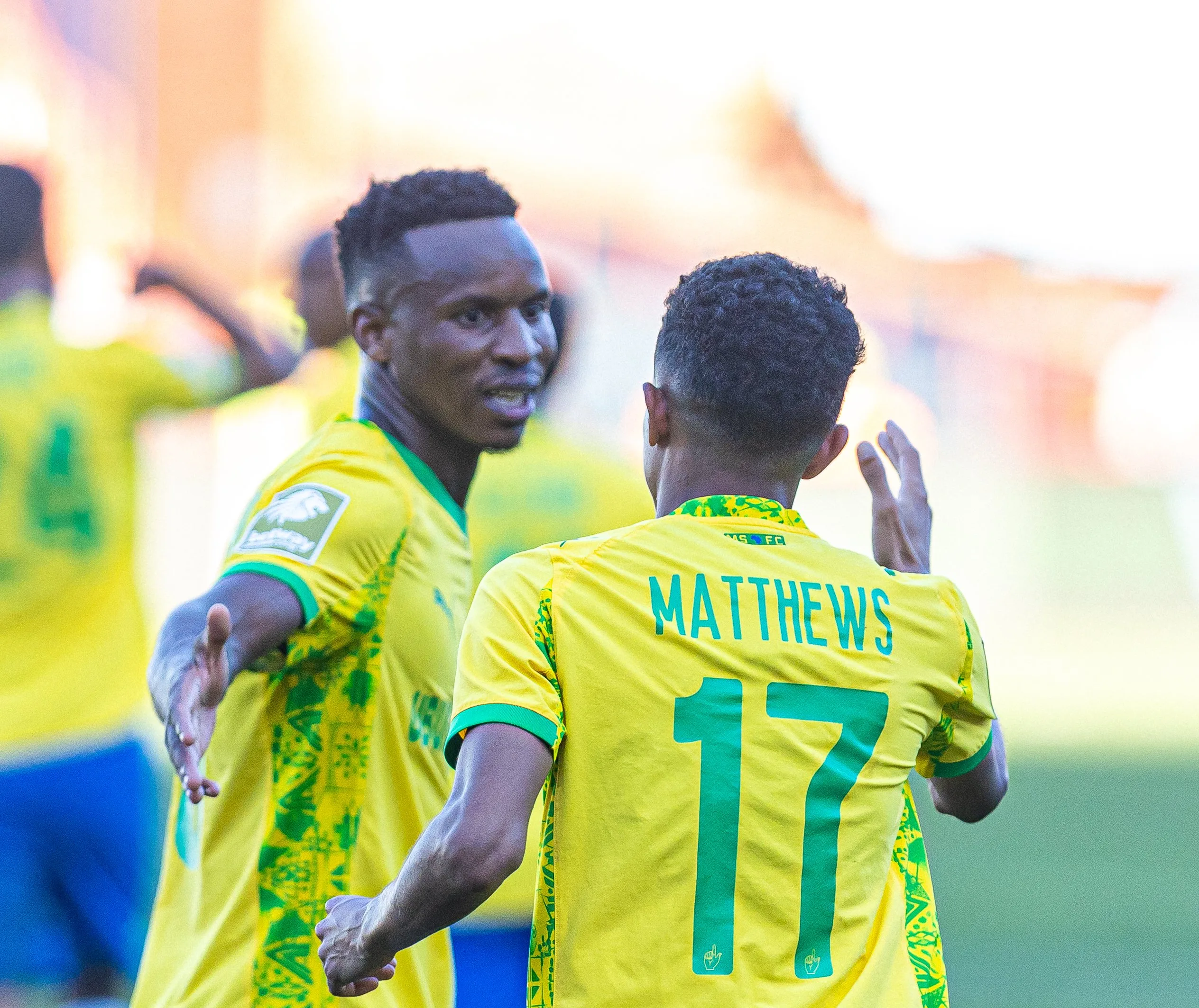 Themba Zwane and Tashreeq Matthews against Polokwane City