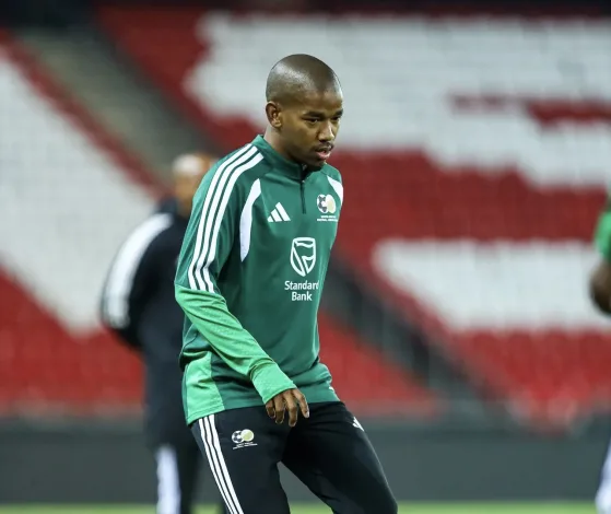 Jayden Adams at Bafana Bafana training