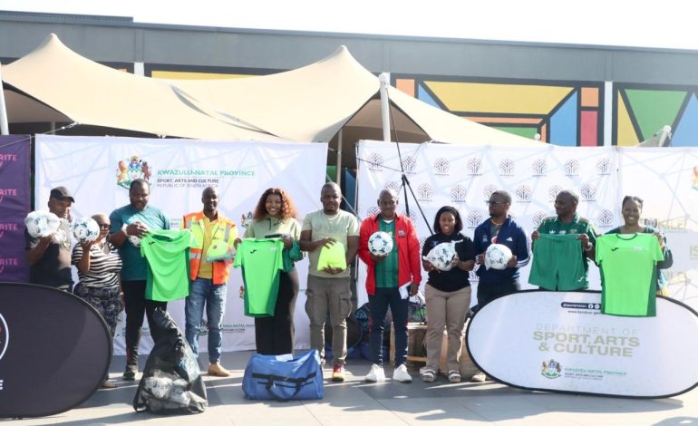 New Gear Distributed At Edendale Mall By KZN Sports 1 KZN Sports Hand Over Kits in Edendale