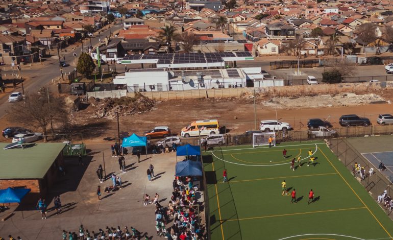 Manchester City Midea and Diski Nine9 unveil refurbished community pitch in Soweto
