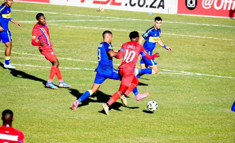 Moosa Strikes Late As Cape Town City Stun Milford 1 Menzi Chili against Cape Town City