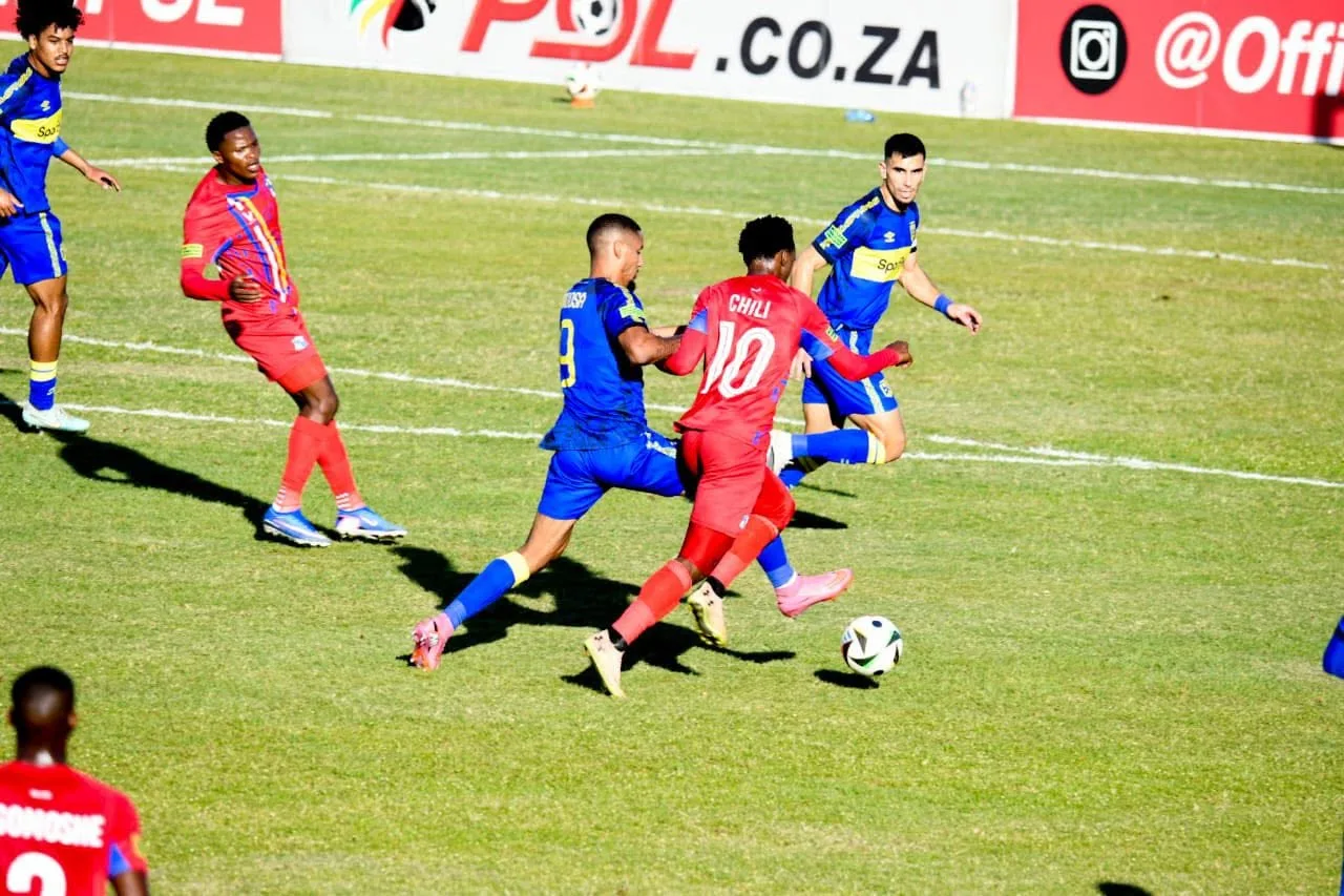 Moosa Strikes Late As Cape Town City Stun Milford 4 Menzi Chili against Cape Town City