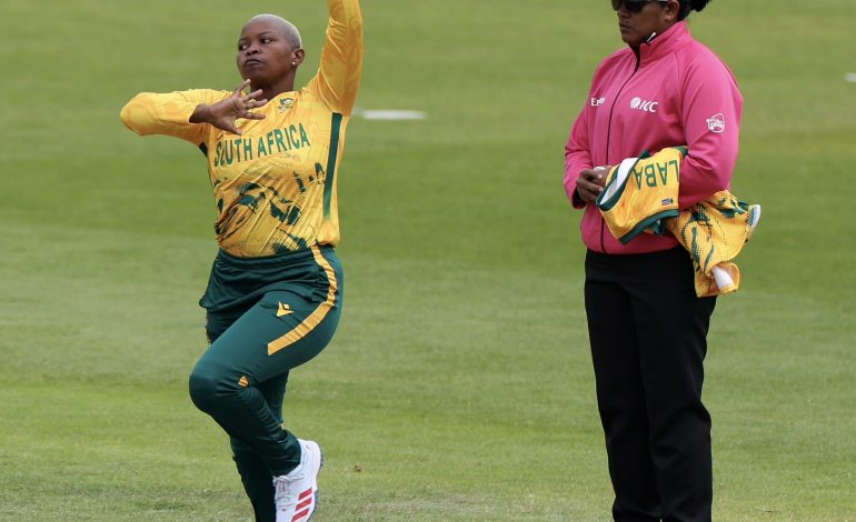 Proteas Suffer 65-Run Defeat 2 Nonkululeko Mlaba bowling