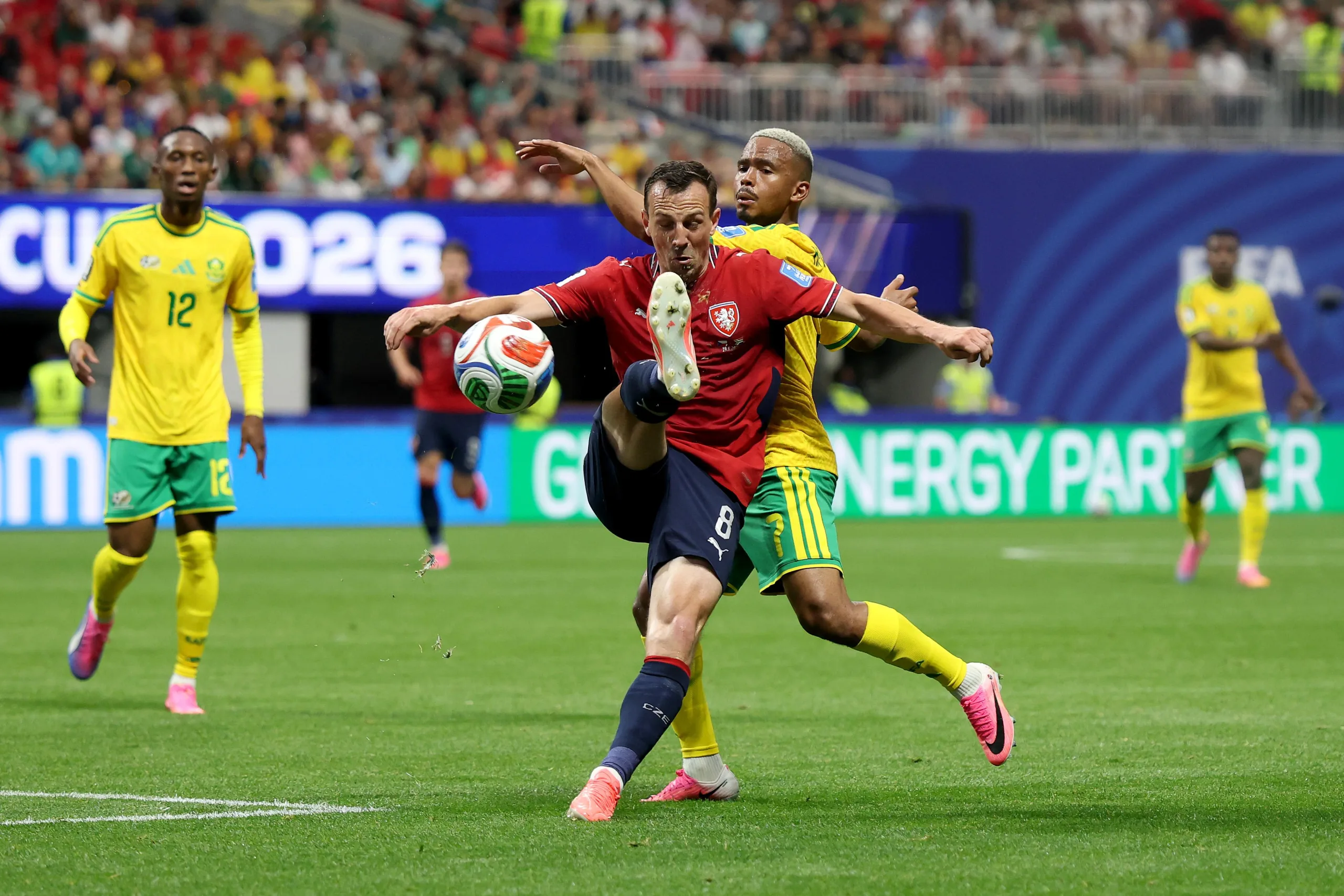 Alive And Kicking! Mokoena Ice-Cold Penalty Saves Bafana In Atlanta Thriller 3 Oswin Appollis against Czech Republic