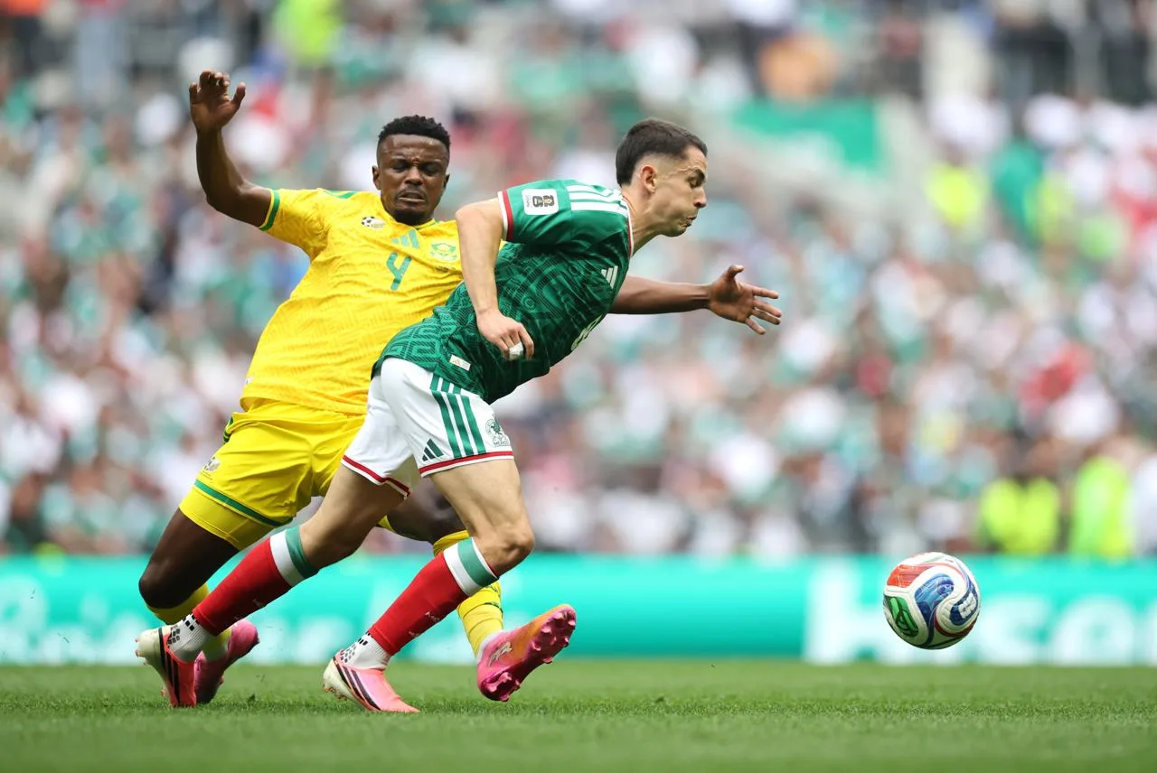 Nine-Man Bafana Suffer Nightmare World Cup Opener 2 Teboho Mokoena against Mexico