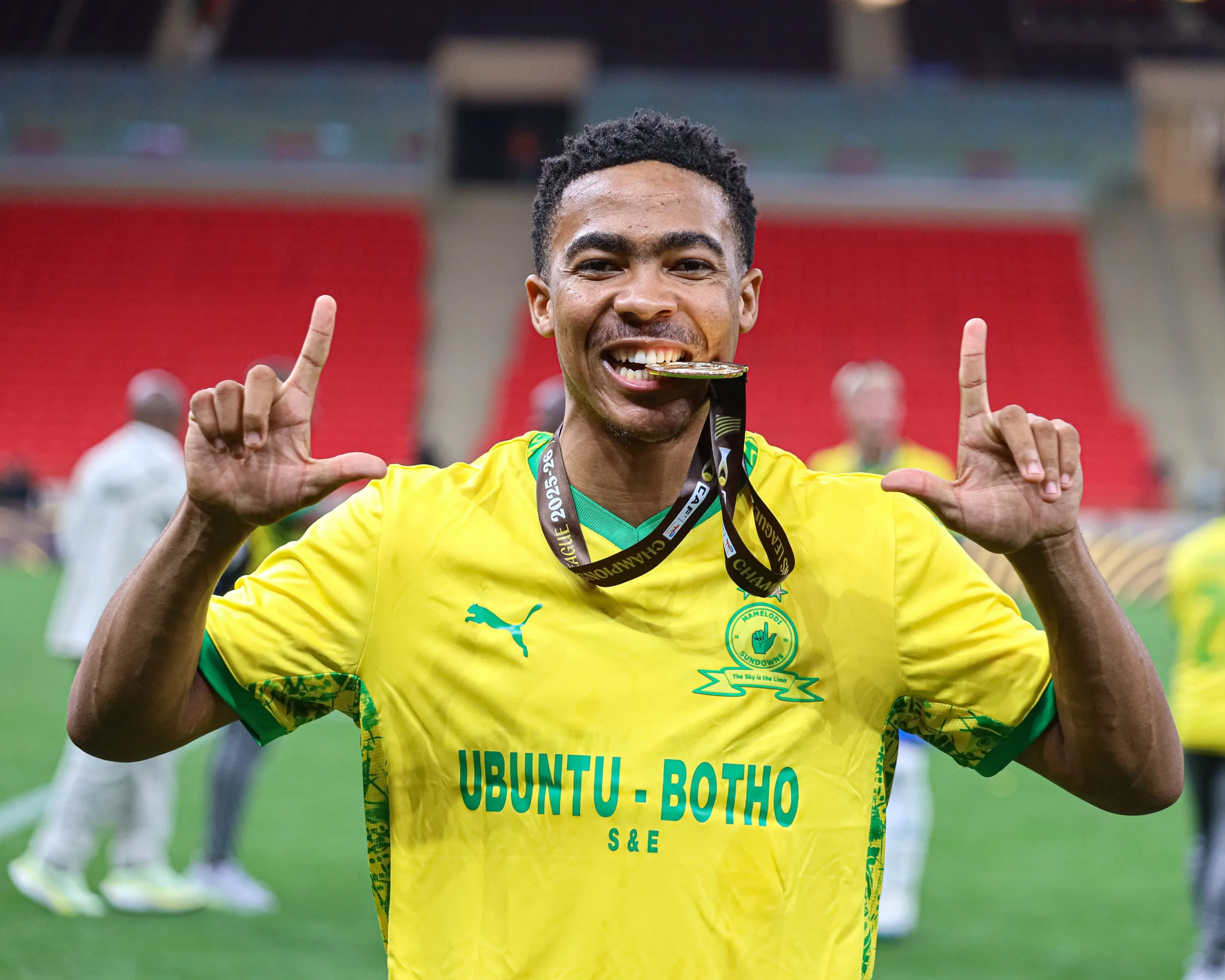 Thato Sibiya with Champions League medal