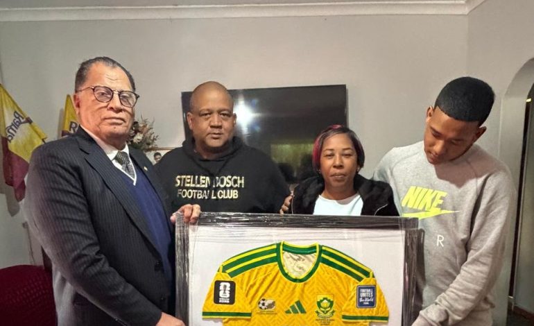 SAFA Delegation Visits Family Of Late Bafana And Sundowns Star Adams