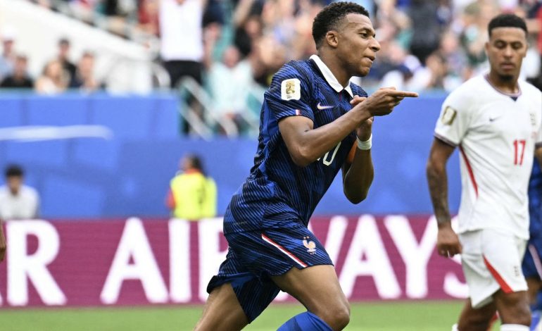 Saka Hat-Trick Outlasts Record-Breaking Mbappé As England Edge France In Historic World Cup Epic 2 Kylian Mbappe against England
