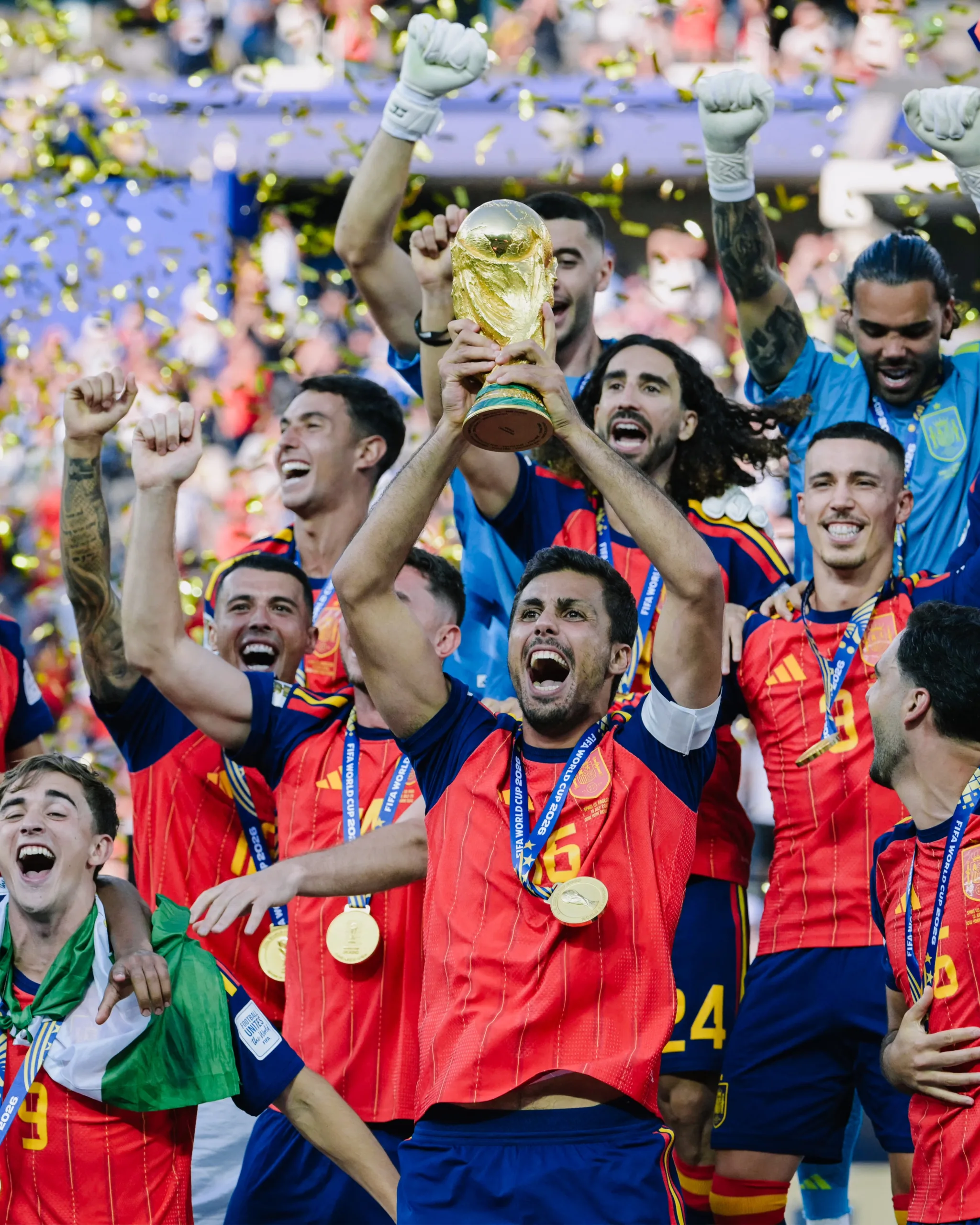 Rodri Wins Golden Ball As Spain Sweeps Individual Trophies 3 Rodri hoisting the FIFA World Cup trophy