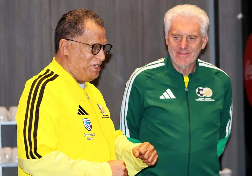 Jordaan Confirms Decision Date As Mosimane Leads The Race For Bafana Head Coach Job 6 Danny Jordaan and Hugo Broos