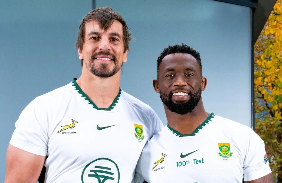 Heavyweight Returns: Erasmus Recalls Kolisi, Etzebeth, And Sacha For Argentina Test 3 Eben Etzebeth and Siya Kolisi on his 100th appearance