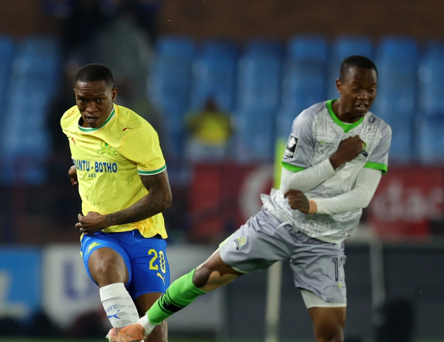 "Cash" Is King: Mailula Seals Sundowns Win Over Gallants As Masandawana Surge To Third 2 Grant Kekana against Msindisi Kunene