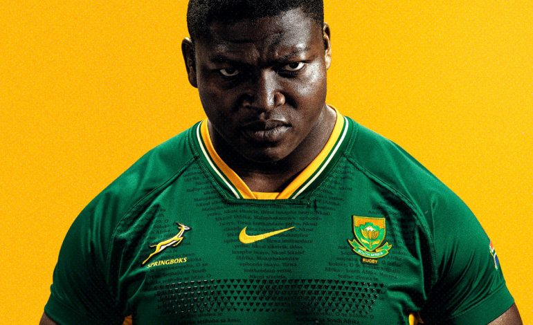 Ntuthuko Mnchunu modeling Boks' Greatest Rivalry Kit