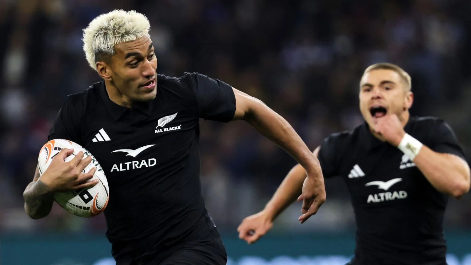 All Blacks Deny Lions Historic Shock Victory In 12-Try Johannesburg Epic 5 Rieko Ioane against the Lions