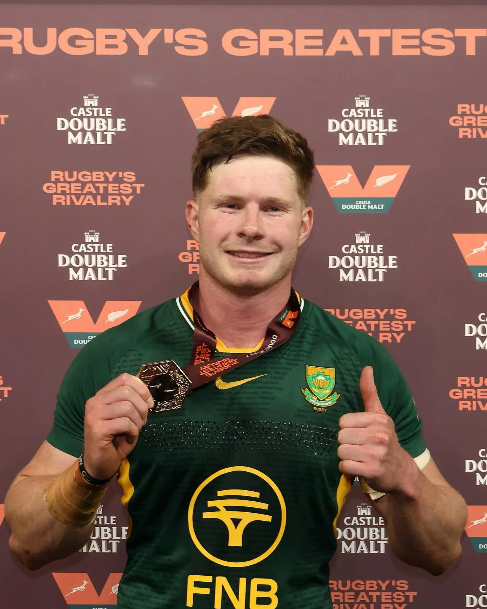 Neutral Ground, Decisive Stakes: Why The Boks-All Blacks USA Test Is More Than An Exhibition 3 Ethan Hooker with man of the match against All Blacks