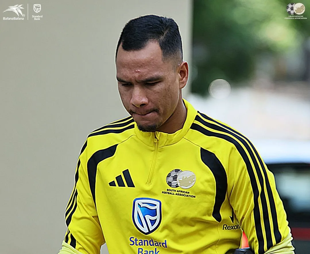 Fawaaz Basadien in Bafana training