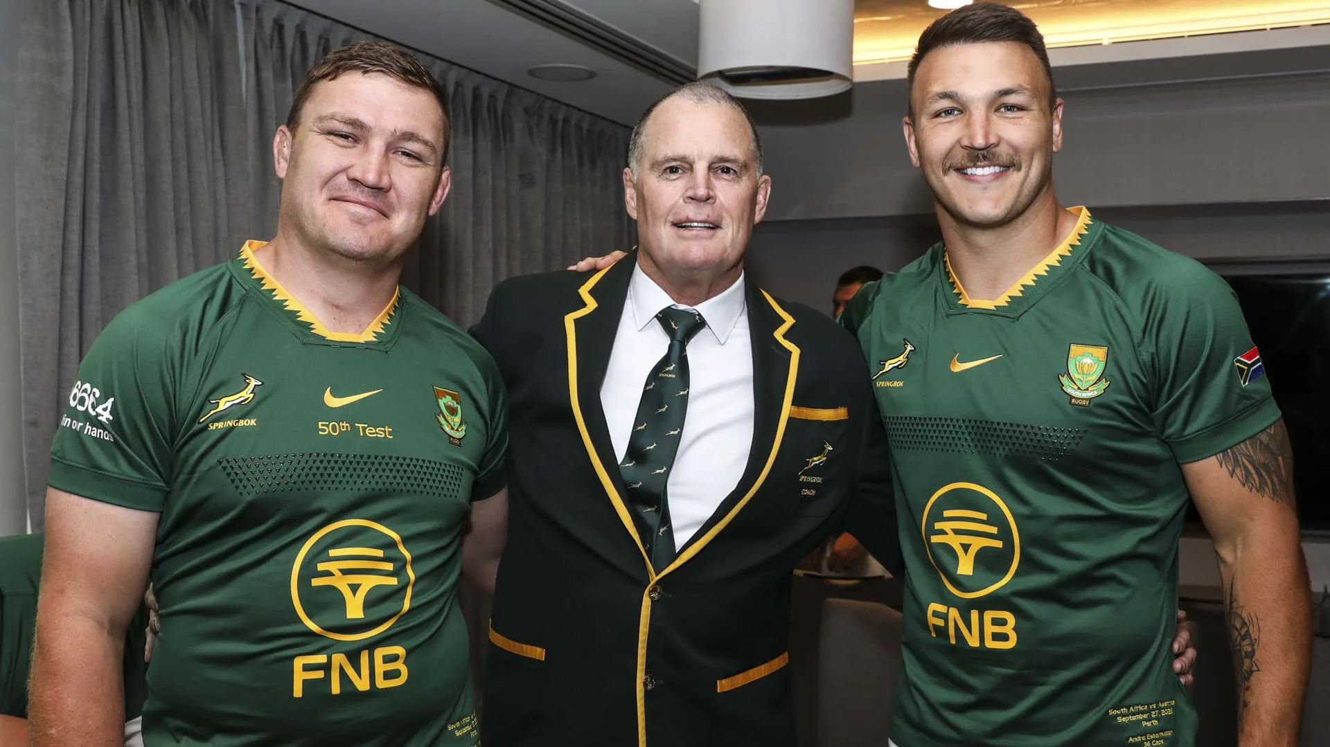 Jasper Wiese, Rassie Erasmus, and Andre Esterhuizen