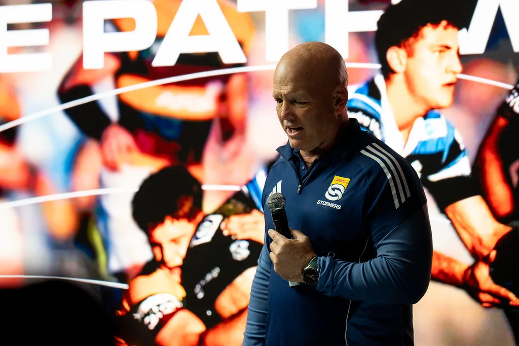 Stormers Sign Scrumhalf On Loan From Seattle Seawolves 3 John Dobson with a mic 2