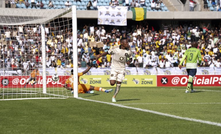 Ruthless Pirates Equal Sundowns Record As Kanalelo Pulls Brutal 21st-Minute Sub On Debut For Gallants 2 Kabelo Kgositsile celebrate Marumo Gallants